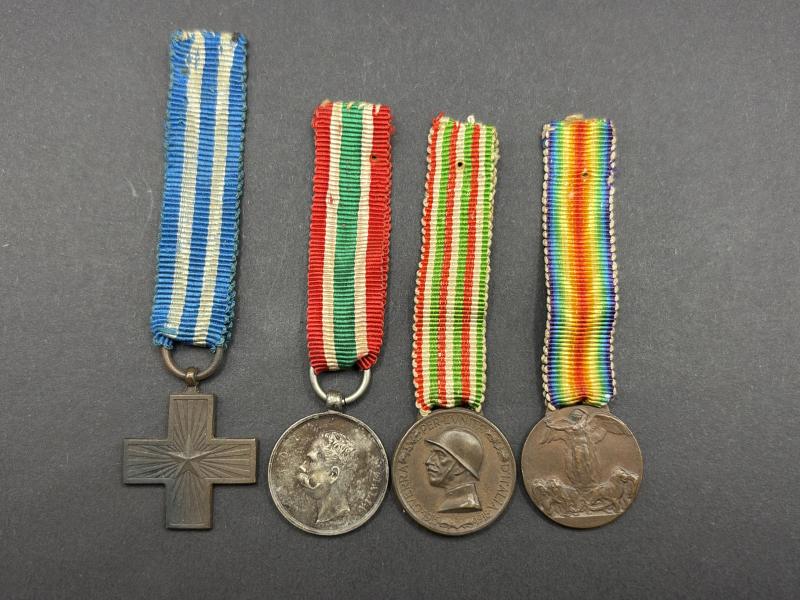 Group of Four WW1 Italian Army Medal Miniatures