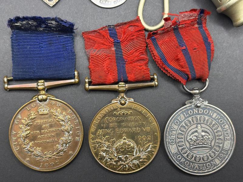 Large Victorian/ Edwardian Police Grouping PC T Ward City of London Police