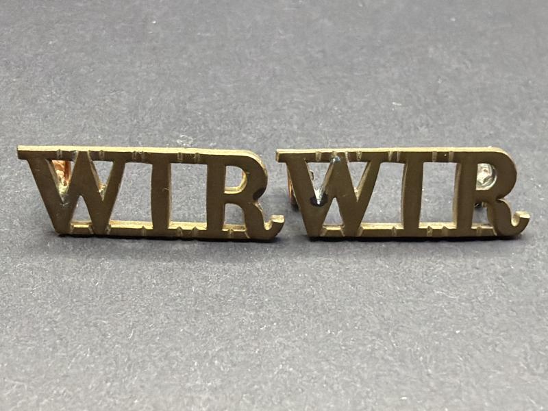 West India Regiment Brass Epaulette Titles