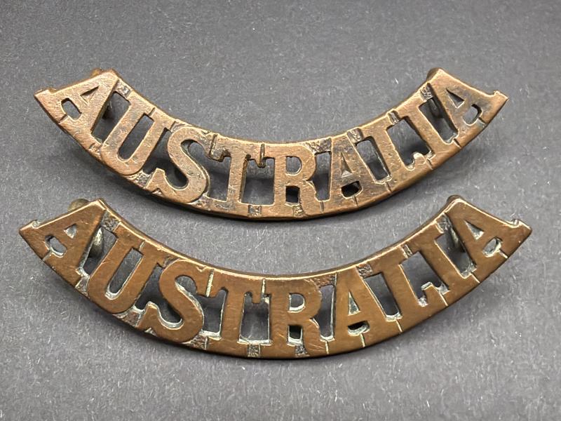 Australia Commonwealth Forces Brass Epaulette Titles