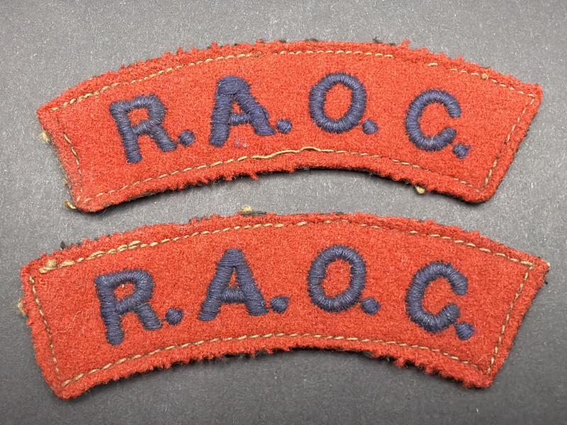 WW2 Royal Army Ordnance Corps Shouler Titles
