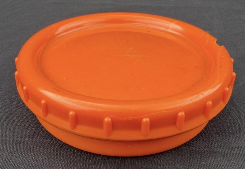 Orange Bakerlite German Army Fat Dish