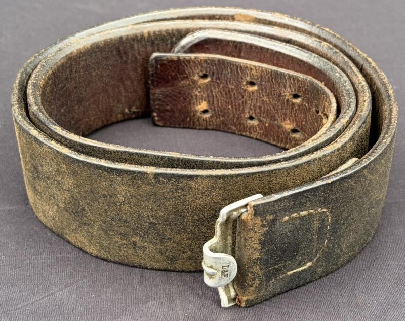 German Army Black Leather Combat Belt 90cm