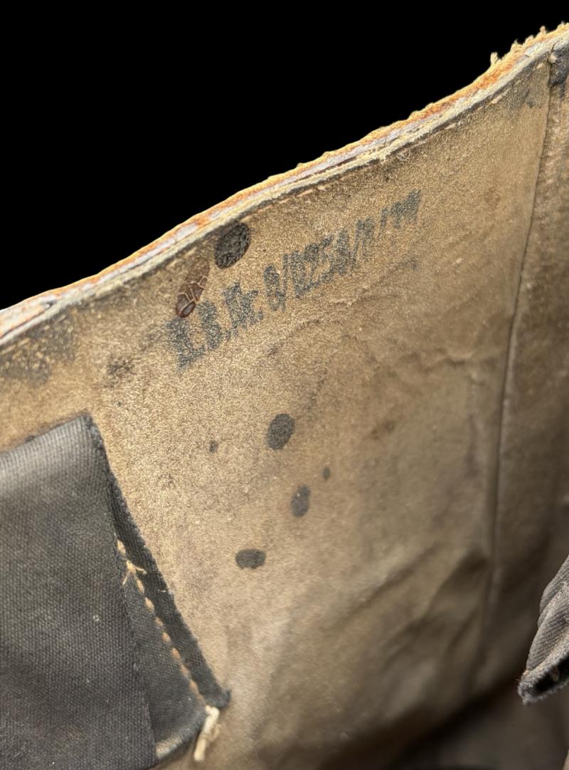 German Black Leather Jack Boots Rbn Numbered