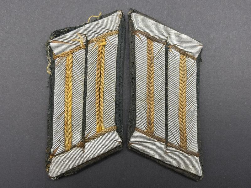 German Army Cavalry Officers Bullion Wire Collar Tabs