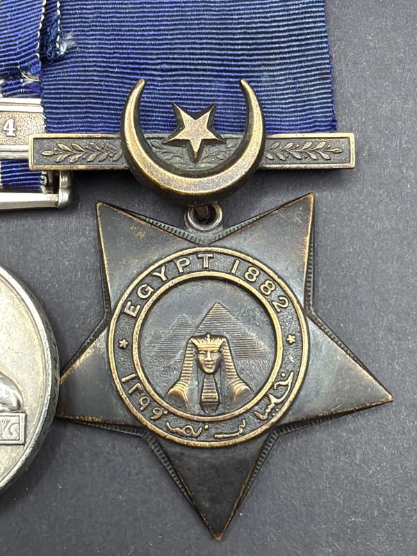 Egypt Medal Suakin 1884 Bar & Khedives Star R.McKenzie E.R.Artfr. H.M.S. Euryalus