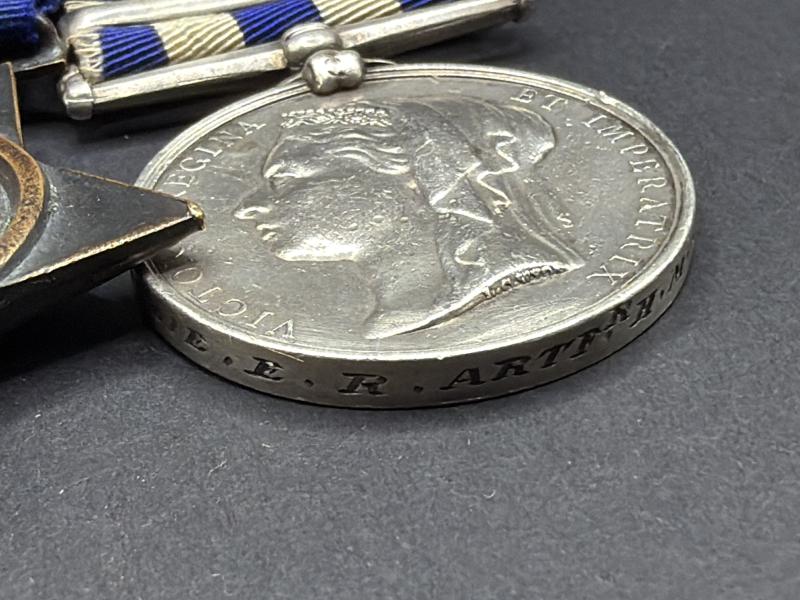 Egypt Medal Suakin 1884 Bar & Khedives Star R.McKenzie E.R.Artfr. H.M.S. Euryalus