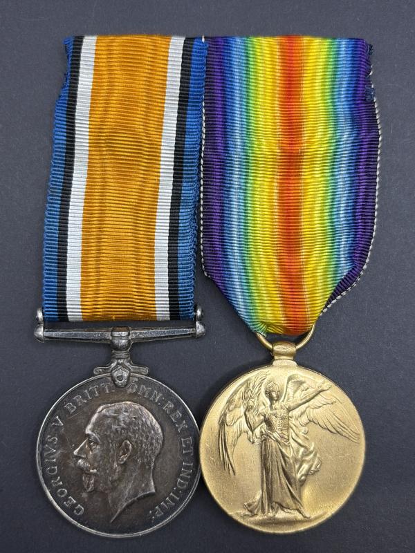 WW1 Medal Pair J.63342 J.H.Rodgers. A.B.R.N