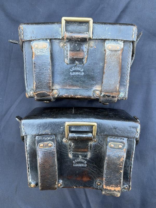 M1888 Mauser Rifle Cartridge Pouches Matching Set Dated 1896