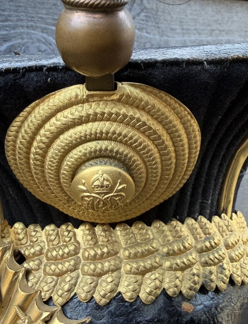 Edwardian Post 1902 Royal Lancer Officers Czapka Helmet