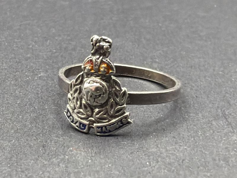WW2 Royal Marines Sterling Silver Sweet Heart Women’s Ring