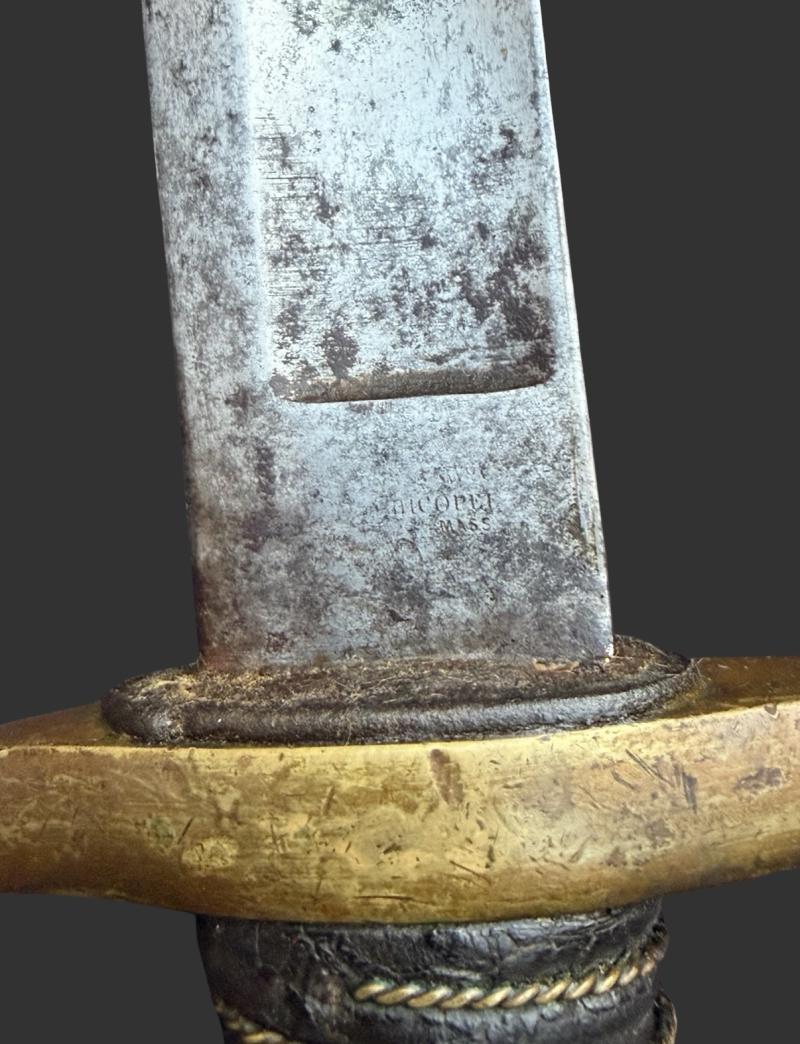 American Civil War Model 1840 Artillery Sabre Made By Ames Manufacturing Company, Chicopee 1862 Dated