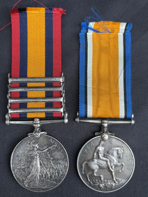 QSA & War Medal 5857 Pte.H.Henderson E.Kent.Regt Later RFC