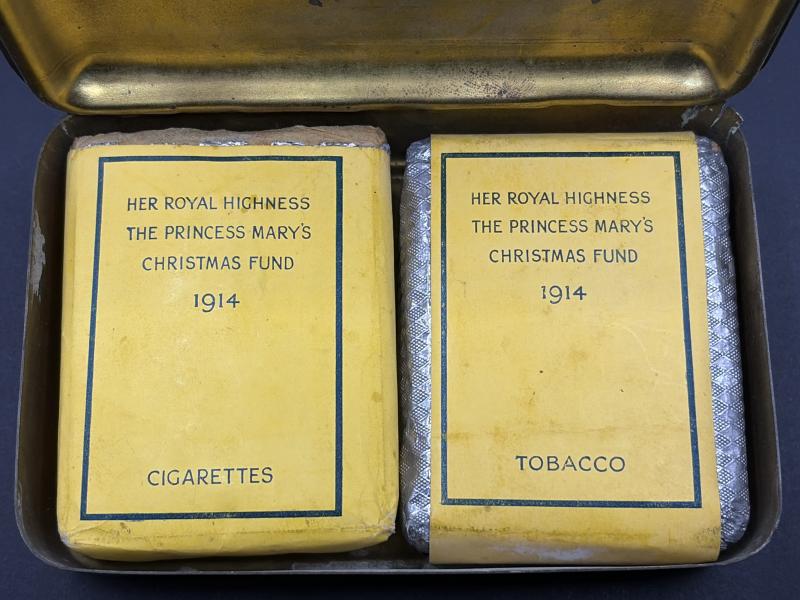 WW1 1914 Princess Mary Tobacco Gift Tin & Card