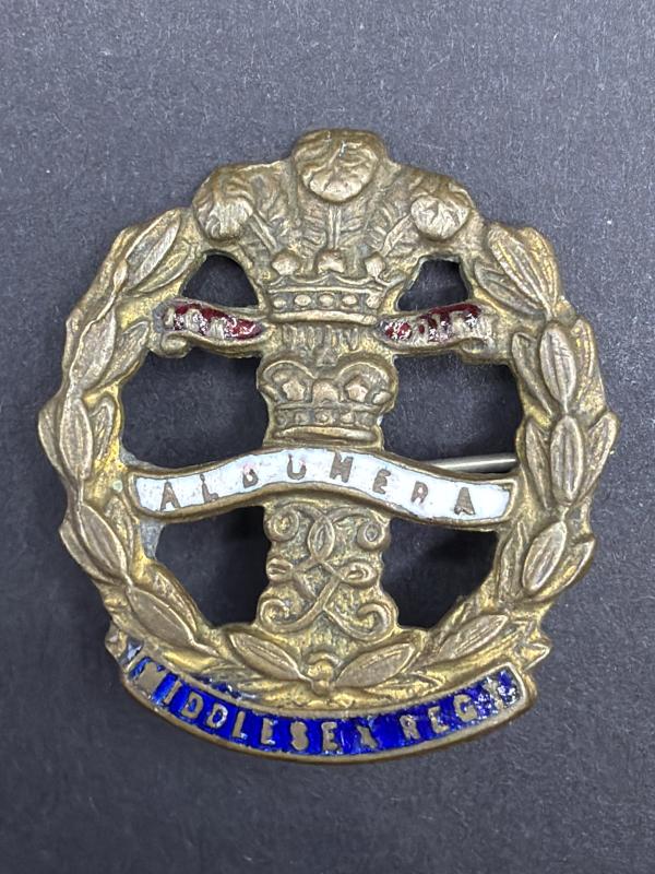 WW1 Middlesex Regiment Sweet Heart Pin Badge