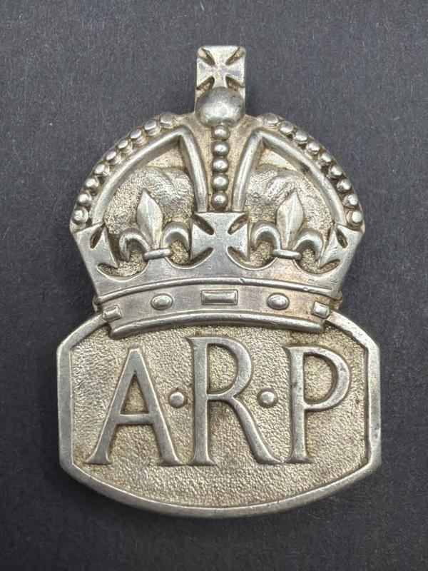 Sterling Silver British Air Raid Precautions Lapel Badge