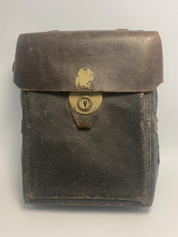 German Presstof Leather Medical Satchel 1945 Dated