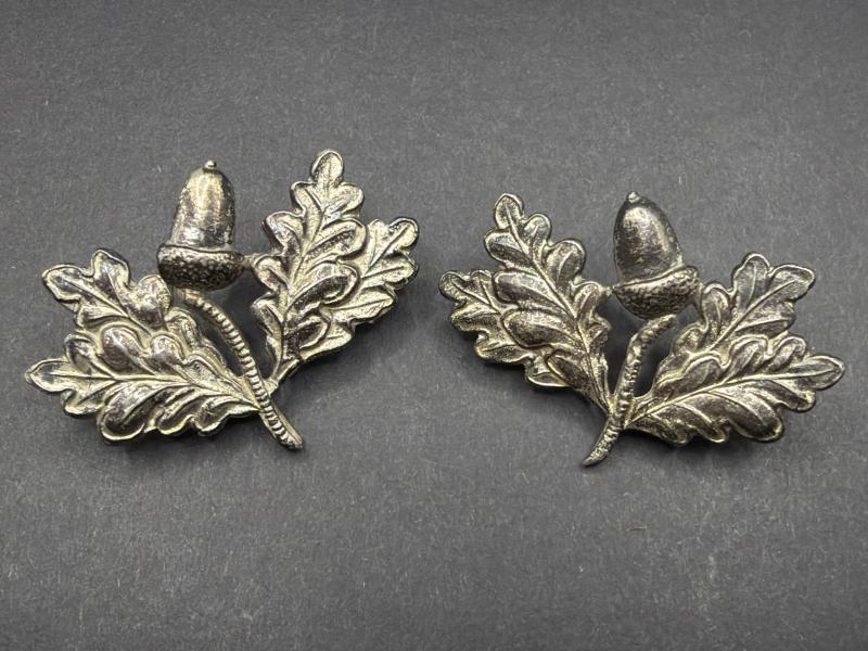 WW1 Sterling Silver South Notts Hussars Officers Collar Badges