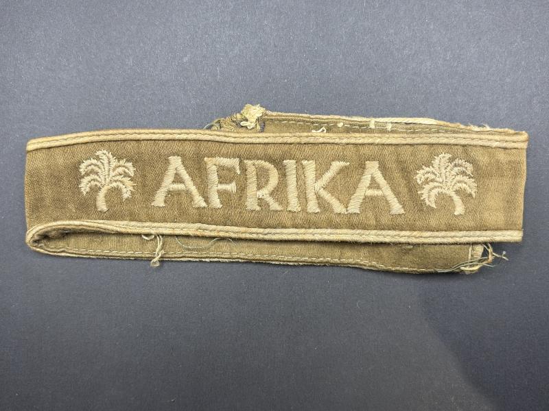 German Afrikakorps Cuff Title With Citation Unteroffizier Karl Weiss Inf.Regt.155