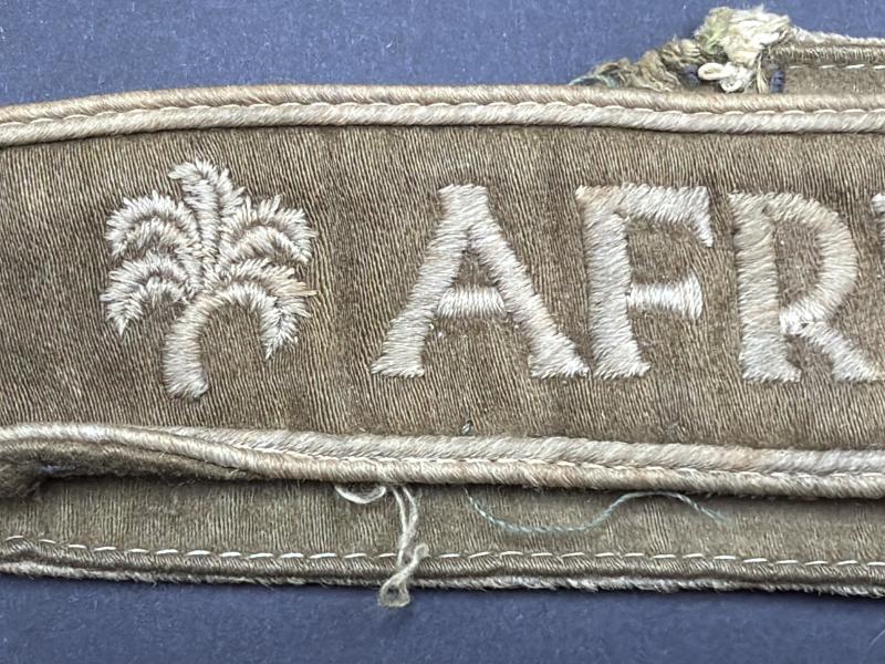 German Afrikakorps Cuff Title With Citation Unteroffizier Karl Weiss Inf.Regt.155