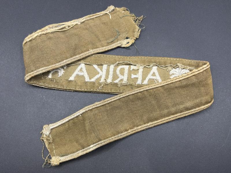 German Afrikakorps Cuff Title With Citation Unteroffizier Karl Weiss Inf.Regt.155