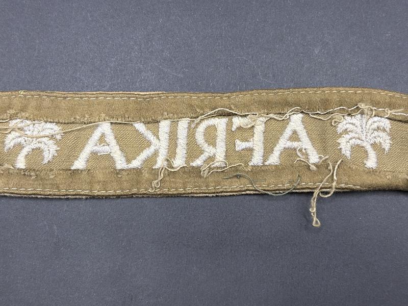 German Afrikakorps Cuff Title With Citation Unteroffizier Karl Weiss Inf.Regt.155
