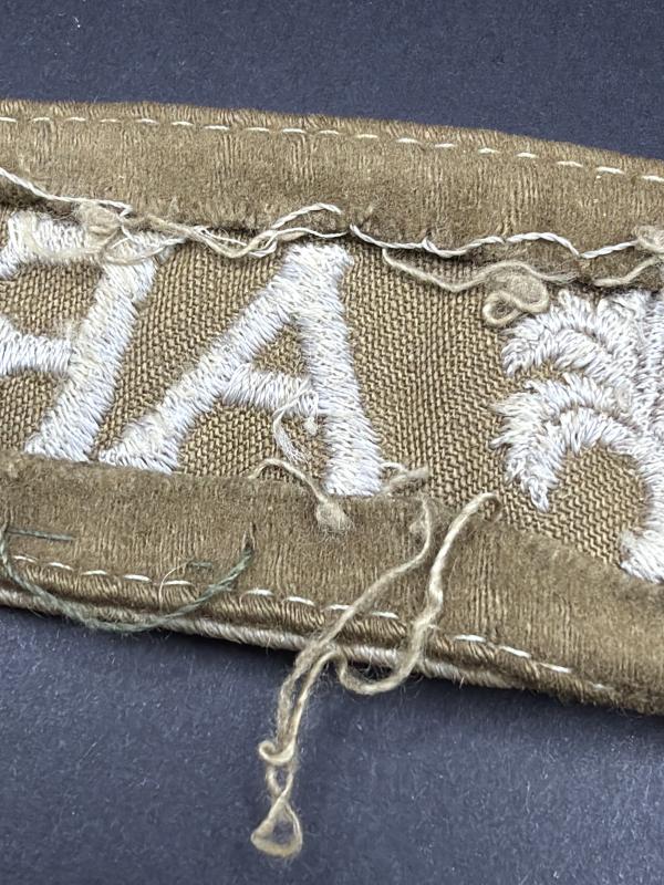 German Afrikakorps Cuff Title With Citation Unteroffizier Karl Weiss Inf.Regt.155
