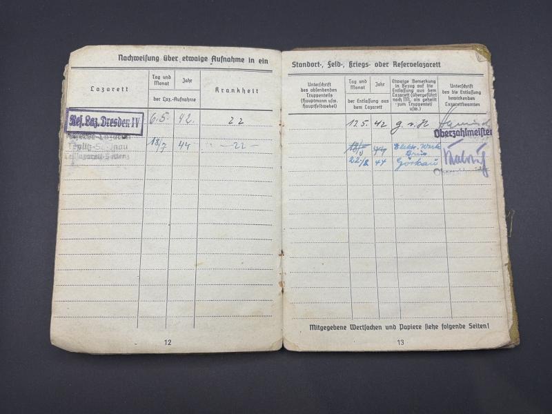 German Army Soldbuch Obergefreiter Rudolf Rudolf Pioneer Unit Kurland Title Recipient