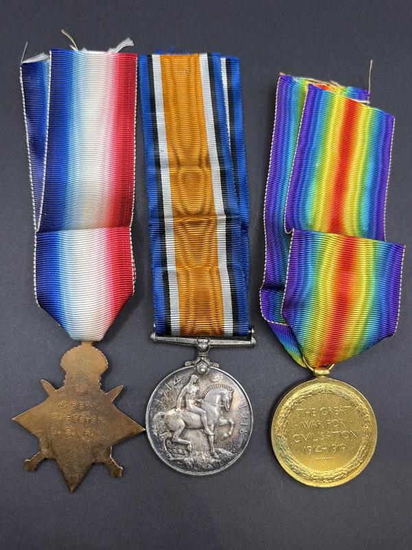 WW1 Trio Leading Seaman Claude Foster J.5871 Killed in Action HMS Indefatigable Battle of Jutland