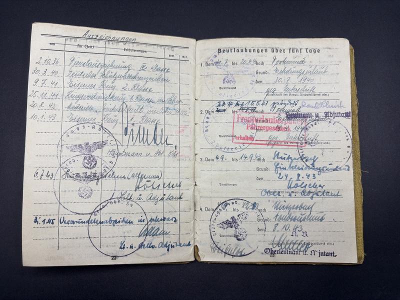 German Army Soldbuch Major Walter Bätz Beob.Abt.16 & 69 South Russia Many Awards