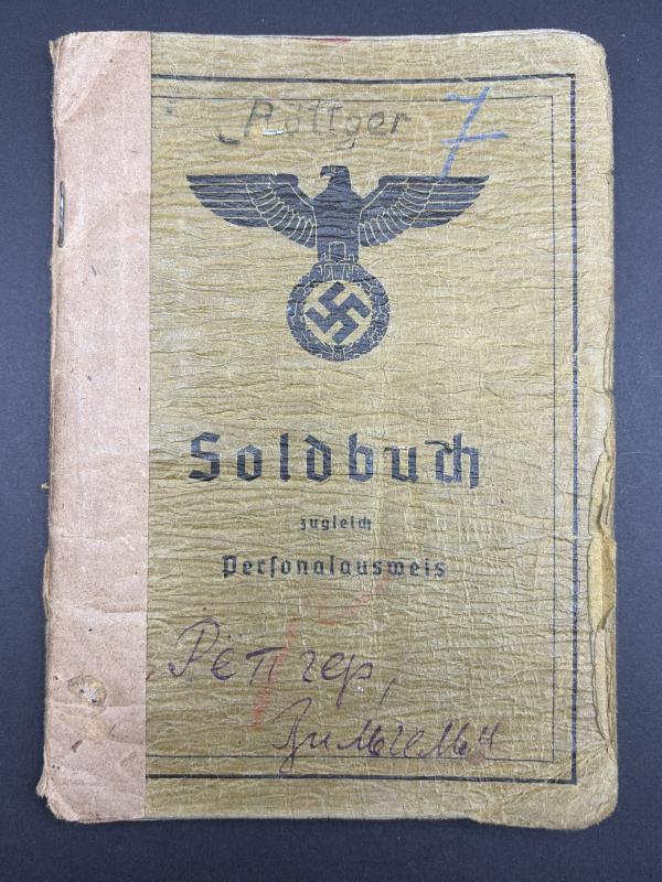 German Army Soldbuch Oberleutnant Wilhelm Röttger 254ID Dunkirk & Russia Captured POW