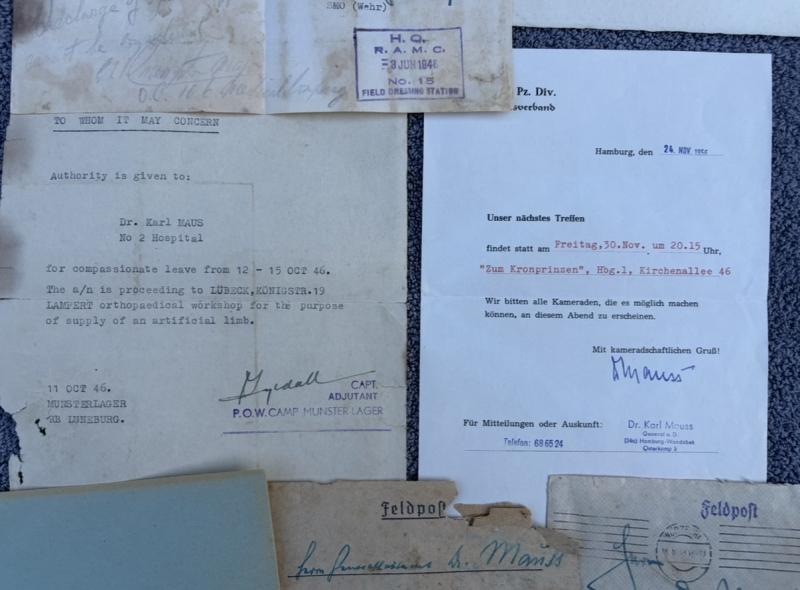 Assorted Wartime & Post War Paperwork Owned By General Karl Mauss (KC With Oak Leaves, Swords & Diamonds)
