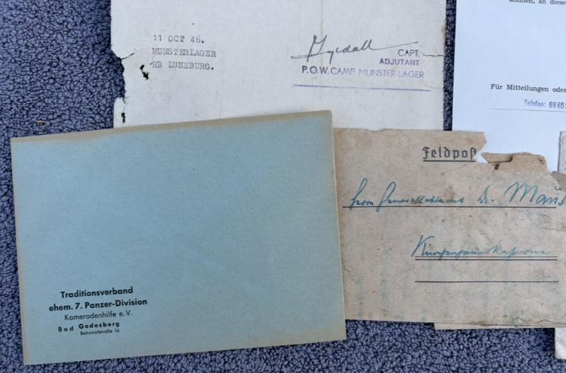 Assorted Wartime & Post War Paperwork Owned By General Karl Mauss (KC With Oak Leaves, Swords & Diamonds)