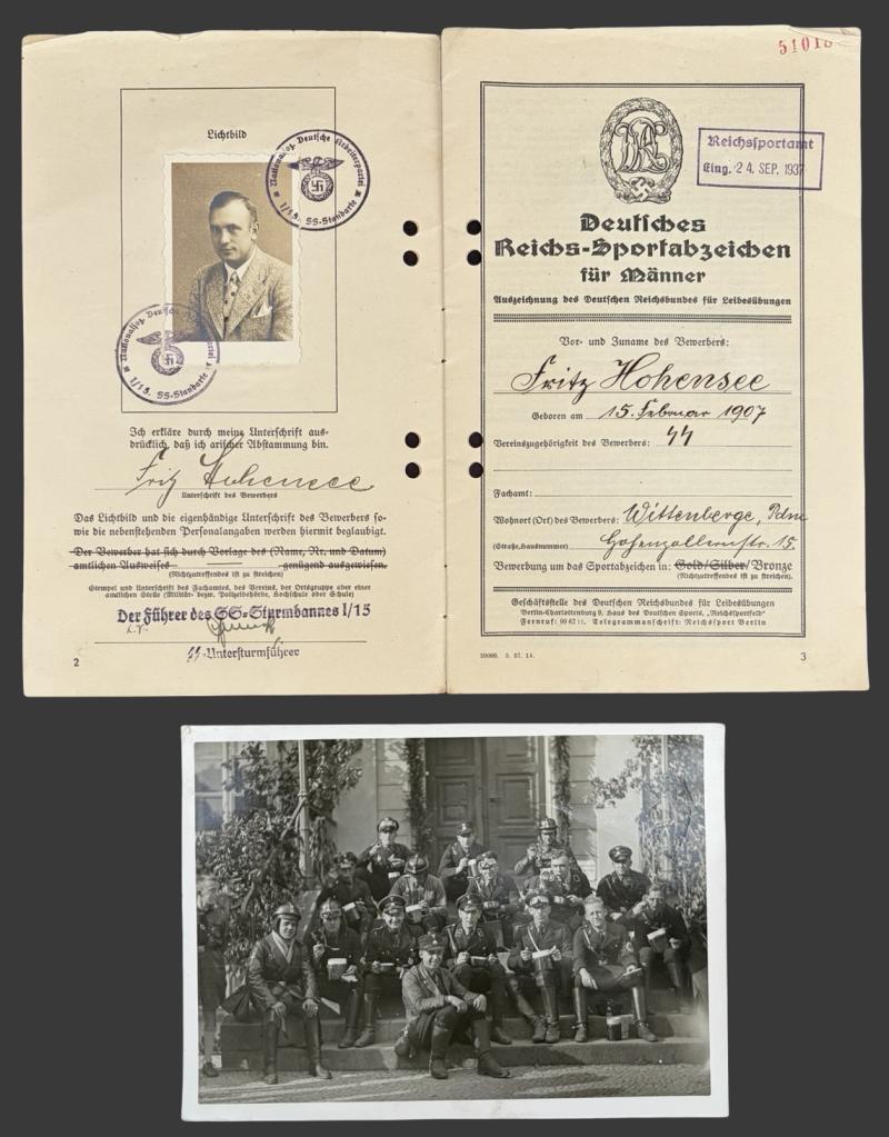Incredible Photo Album & Citation Grouping To Oberleutnant Fritz Hohensee