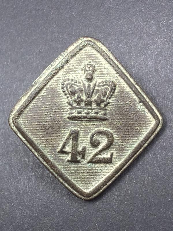 Circa 1850s Crimean War 42nd Royal Highland Regiment of Foot Lozenge Shaped Button