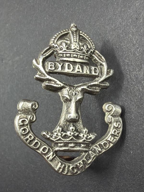WW2 Gordon Highlanders Sterling Silver Sporran Badge