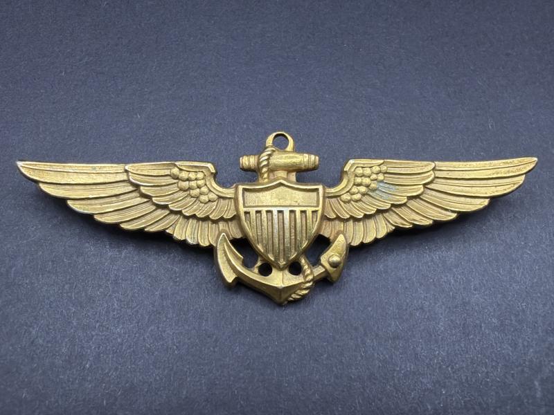 WW2 USN Naval Aviators Wings Sterling Silver