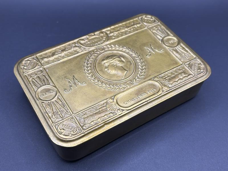 1914 Princess Mary Gift Tin With Tobbaco & Card Charles Frost ASC