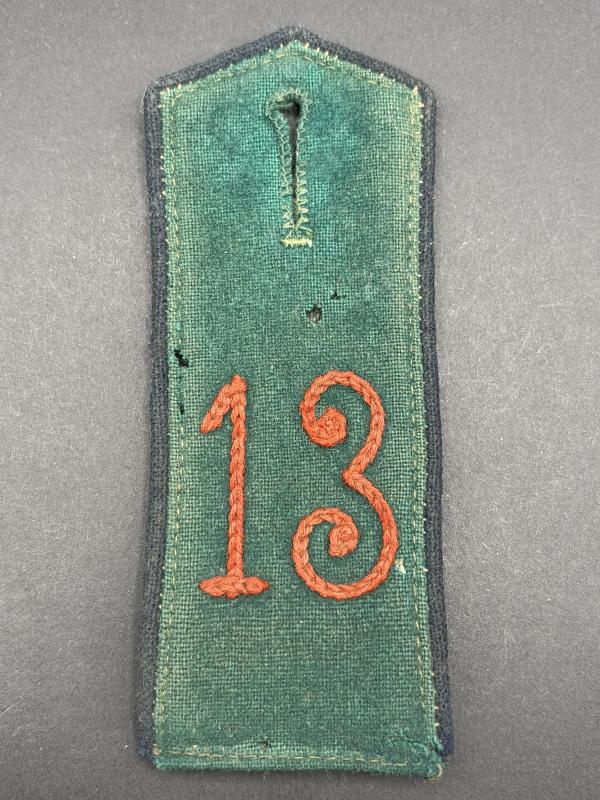 WW1 Imperial German 13th Jäger Regiment Shoulder Board
