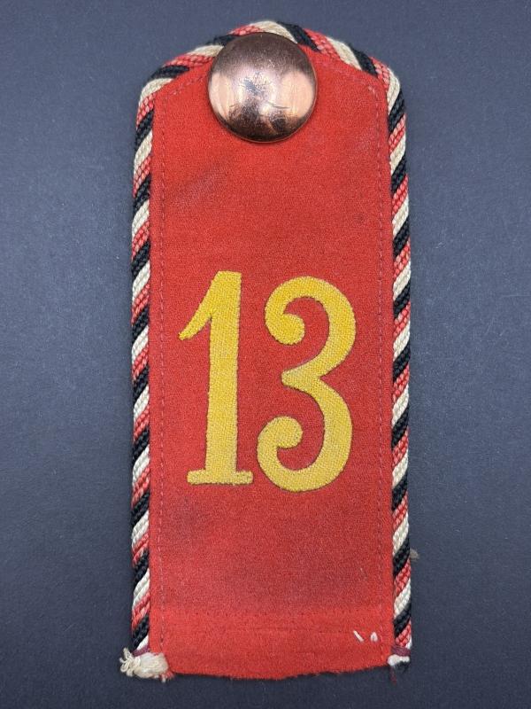 Pre WW1 Imperial German 13th Infantry Regiment Shoulder Board