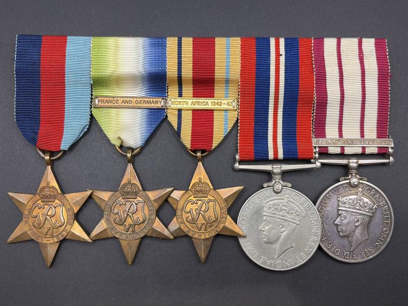 WW2 Medal Group & Naval GSM Palestine 1945-48 Privately Named P/SKX.1126.D.N.WALKER.L.S.M. R.N.