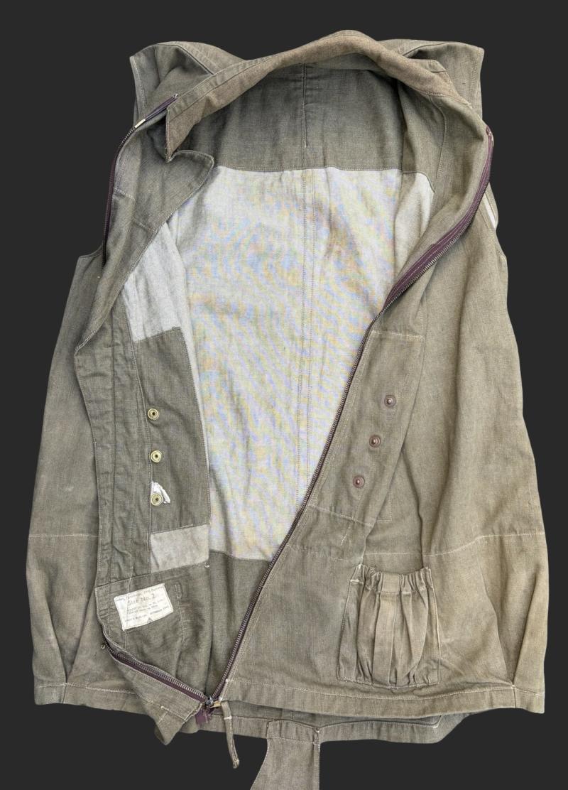 Jacket, Parachutist. 1942 Pattern Over Smock Dated 1942 Early Production
