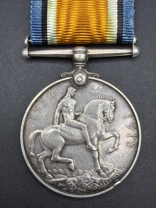 WW1 Sterling Silver War Medal 10135 A.CPL.G.GRAY. BEDF.R. Killed in Action April 1915