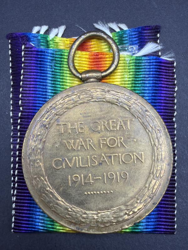WW1 British Victory Medal 23306 PTE.G.CHADWICK. MANC.R. Died March 1919