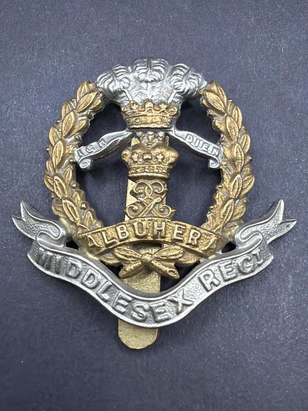 WW1 Middlesex Regiment Bi Metal Cap Badge