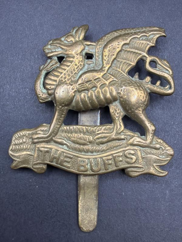 WW1 Brass “The Buffs” Royal East Kent Regiment Cap Badge