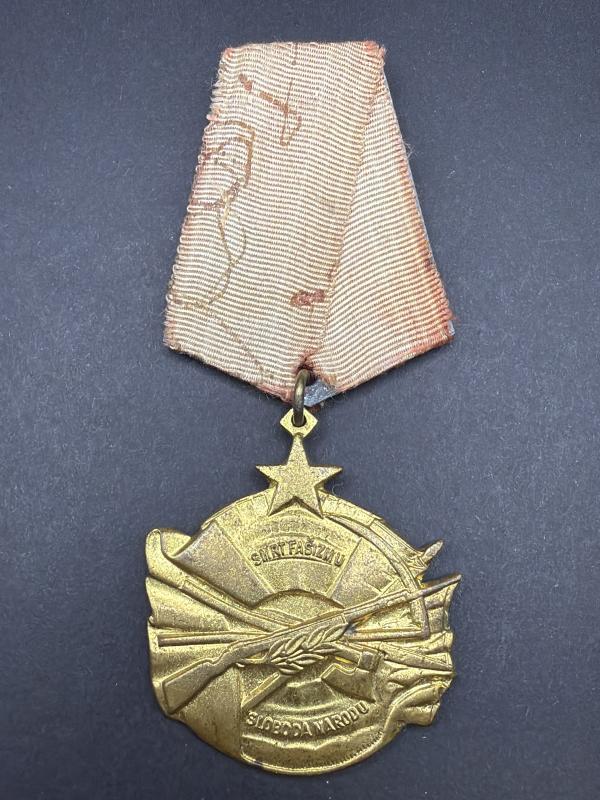 Yugoslavian Order Of Bravery Medal Issue Number 131243 IKOM Zagreb