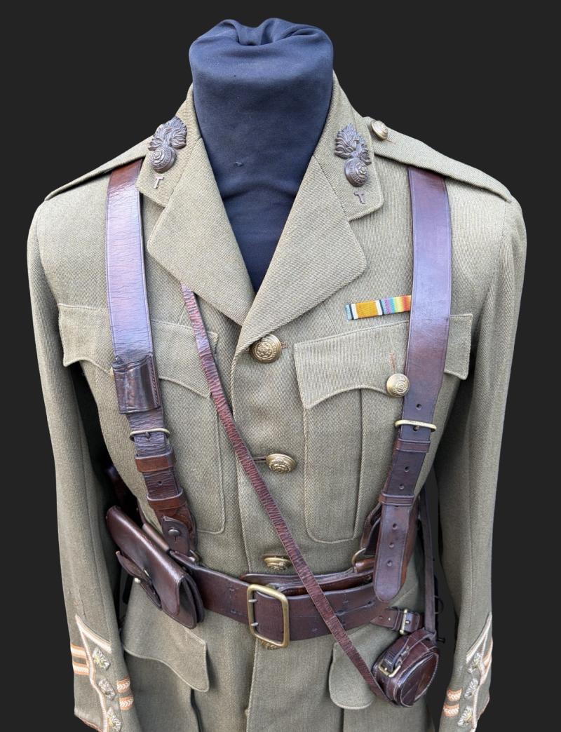 WW1 Acting Captain Arthur Taylor Royal Fusiliers Service Dress Uniform With Dated Equipment