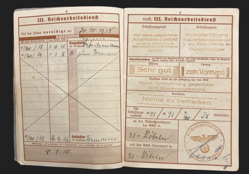 German Army Wehrpass Obergefreiter Paul Halzig 252 Infantry Division