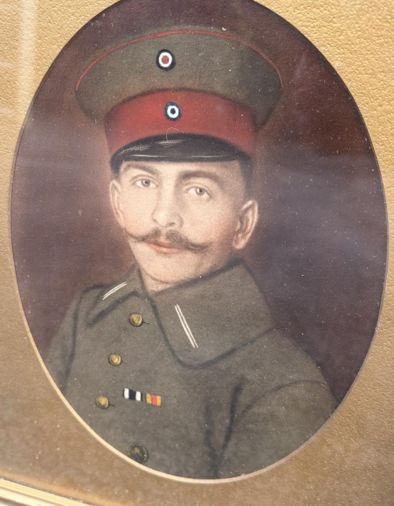 Grand Duchy of Baden Framed Colour Painting Of A German Soldier